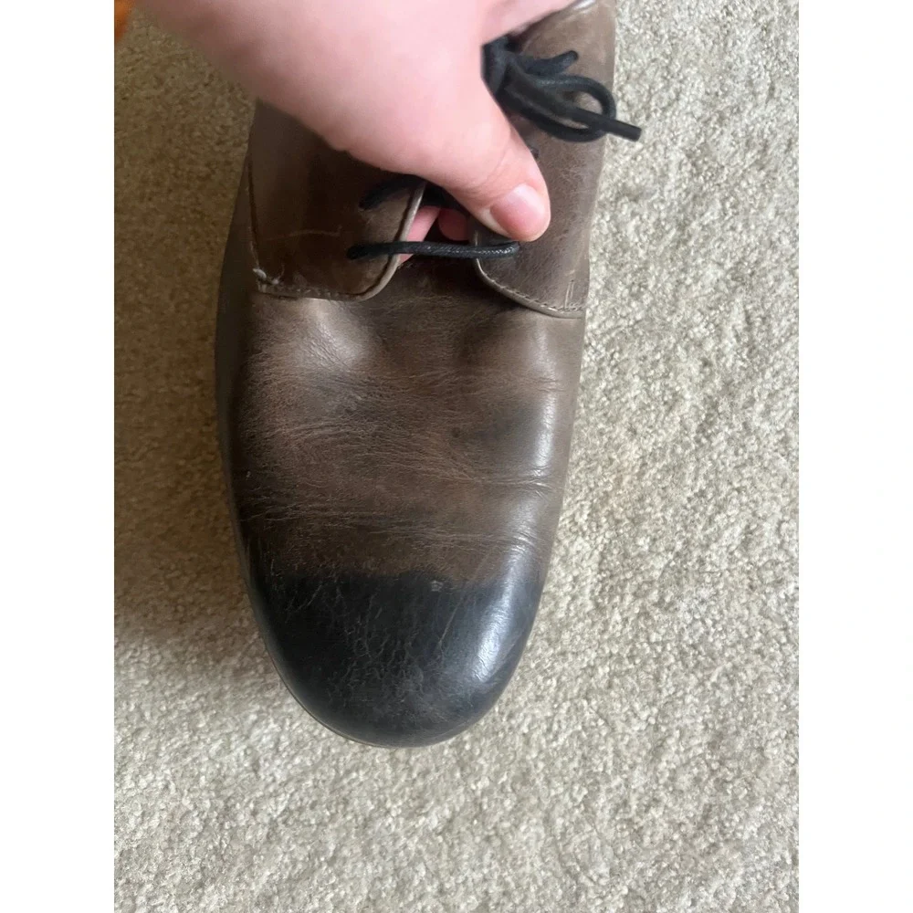 Bed Stu‎ Men's Two Toned Leather Distressed Oxford Dress Shoes Brown- Size 11